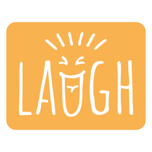 Laugh word sentiment cut out PNG Design