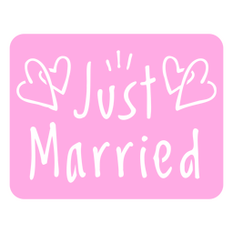 Just married quote sentiment cut out PNG Design Transparent PNG