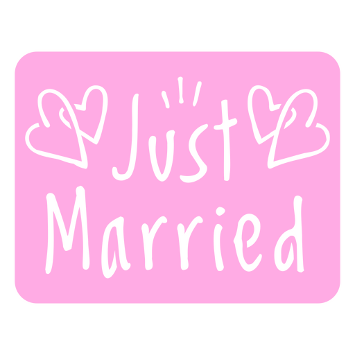 Just married quote sentiment cut out PNG Design