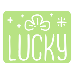 Lucky word sentiment cut out PNG Design