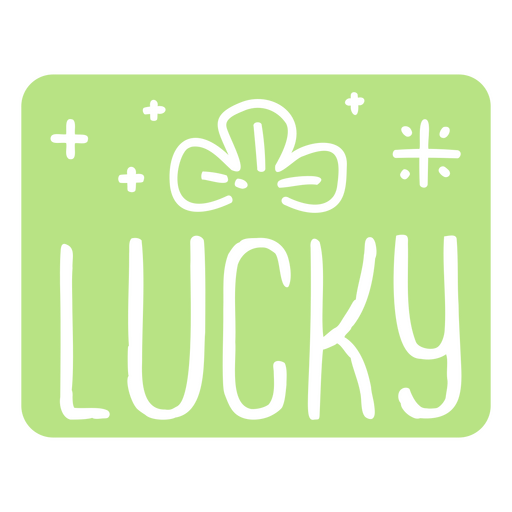 Lucky word sentiment cut out PNG Design