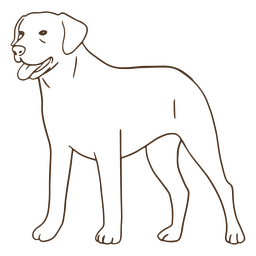Labrador-Schlaganfall PNG-Design