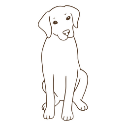 Labrador Stroke Cute PNG & SVG Design For T-Shirts