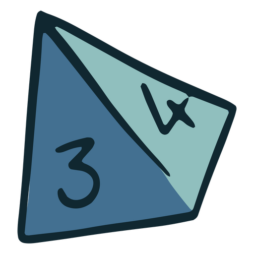 Role playing dice icon PNG Design
