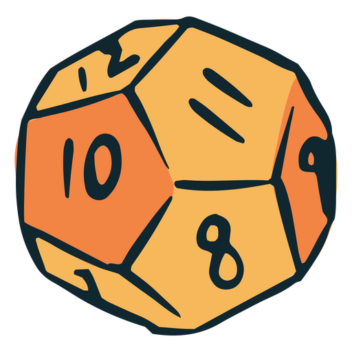 Role play dice icon PNG Design