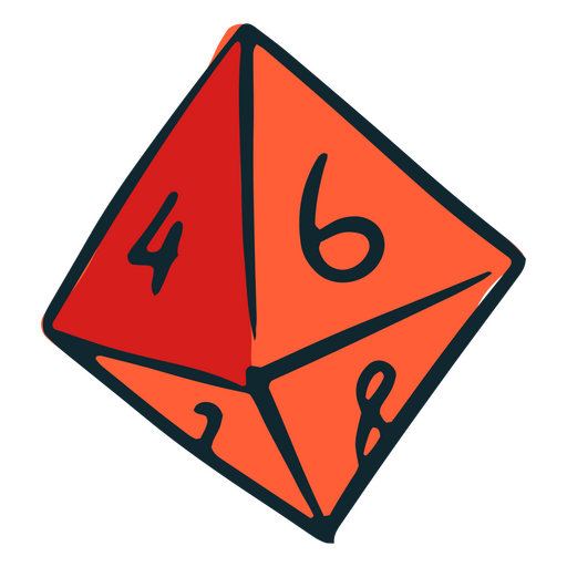 Role playing prism dice PNG Design