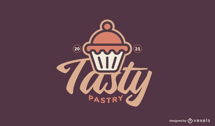 Plantilla de logotipo de comida dulce de cupcake