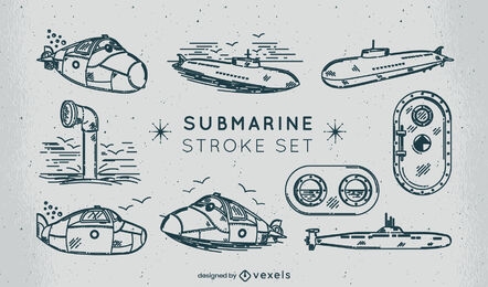 Submarine sea transport stroke set
