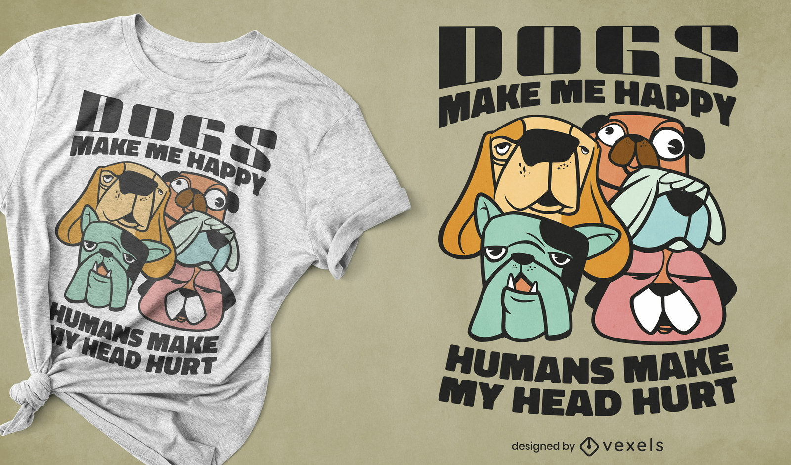 Design de t-shirt de citação de cães engraçados