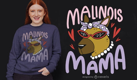 Female dog with sunglasses t-shirt design
