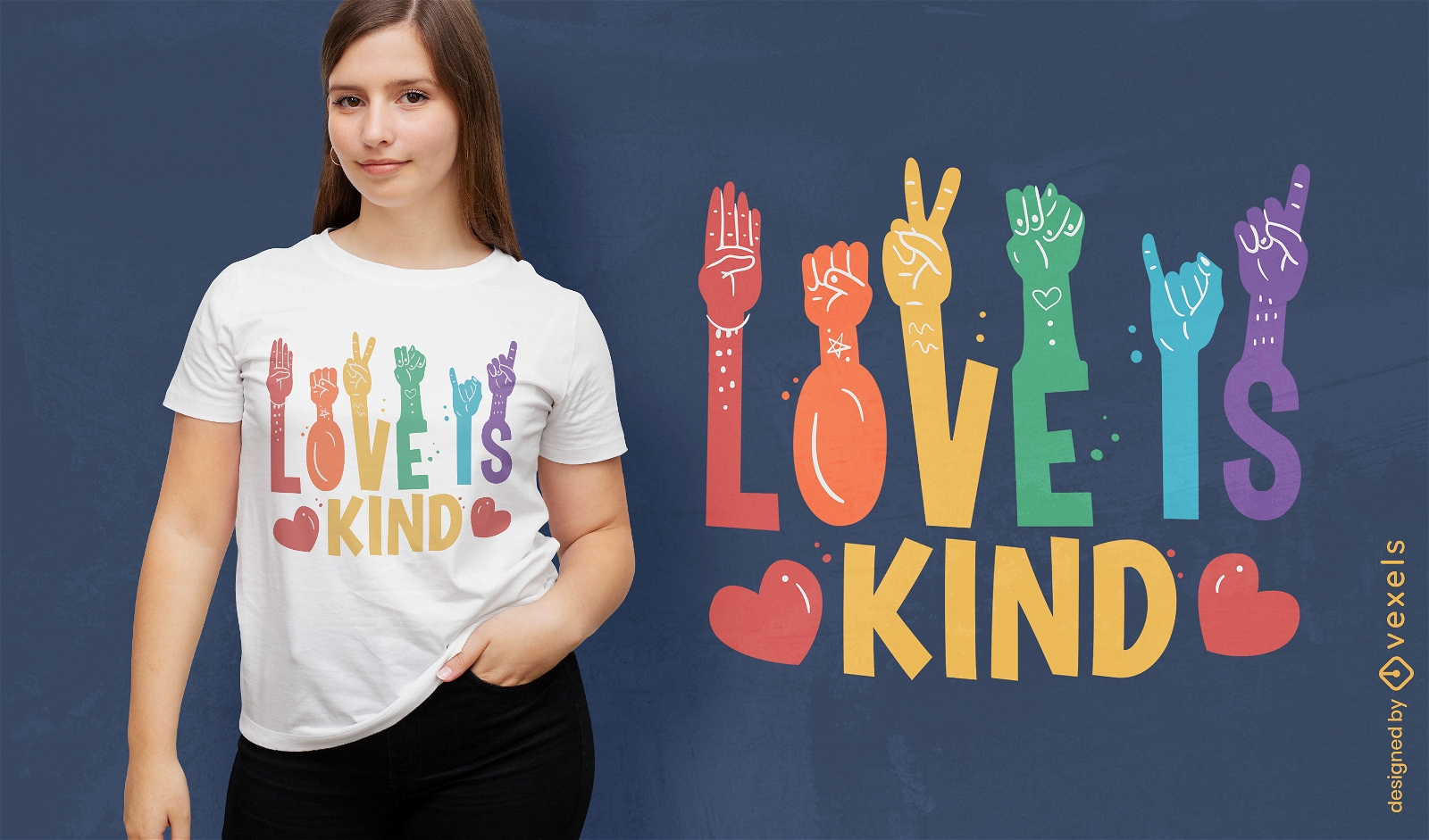 O amor ? amor design de camiseta de linguagem de sinais