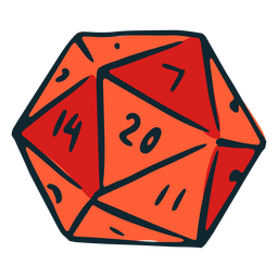 PSD red dice icon