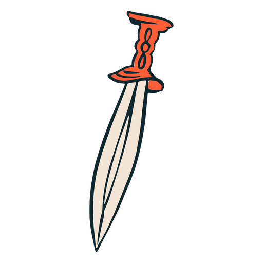 Role play game dagger icon PNG Design