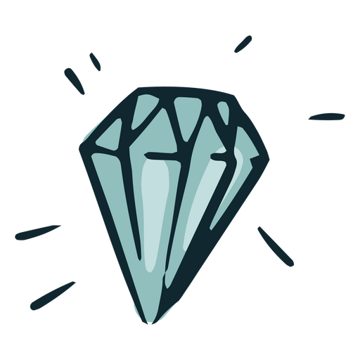 Glänzende Diamant-Rollenspiel-Ikone PNG-Design