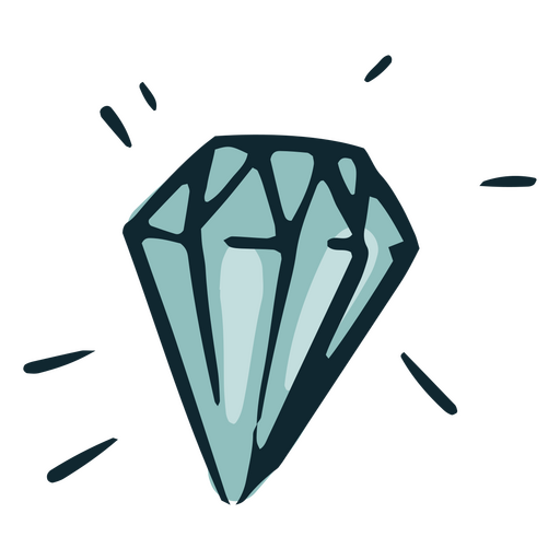 Icono de juego de rol de diamante brillante Diseño PNG
