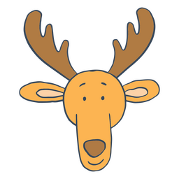 Reindeer Christmas simple cartoon Transparent PNG