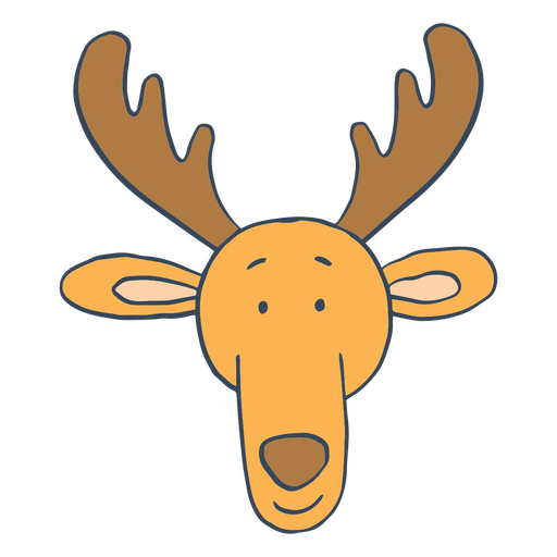 Desenhos animados simples de Natal de renas