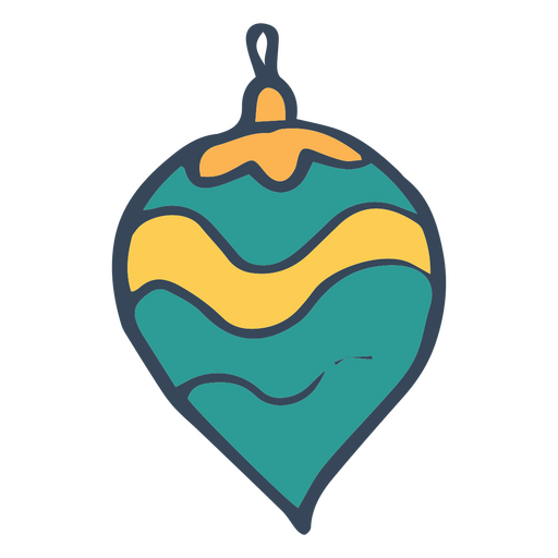 Delicado adorno navideño de vacaciones Diseño PNG