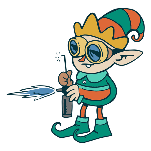Christmas holiday elf character PNG Design
