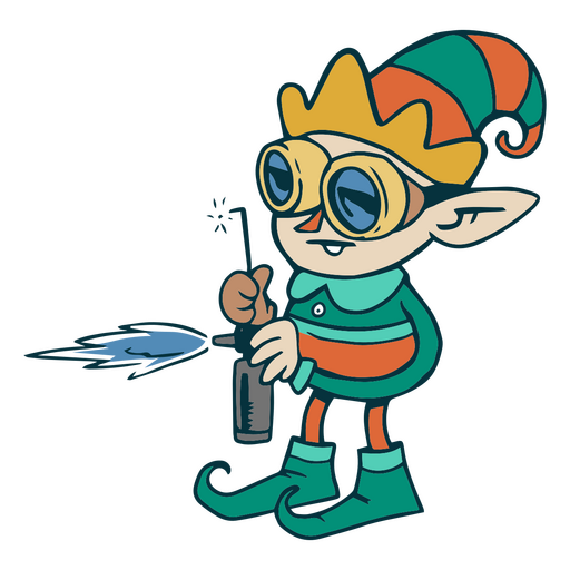 Personagem de elfo de férias de natal Desenho PNG