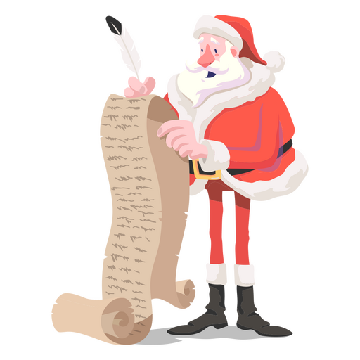 Carácter de carta Santa Navidad Diseño PNG