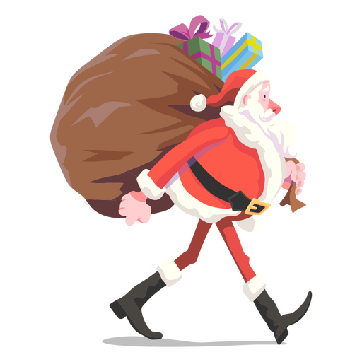 Presents Santa Christmas character PNG Design