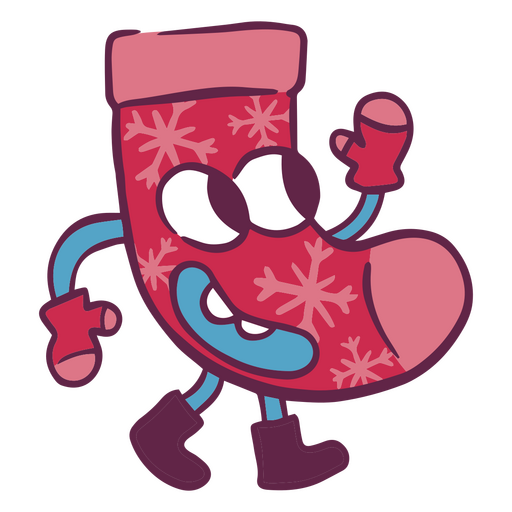 Christmas sock character PNG Design