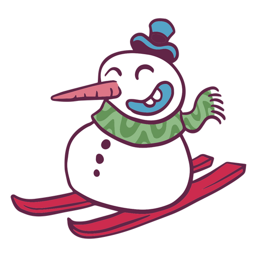 Christmas snowman character PNG Design