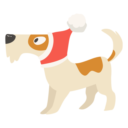 Personaje de perro mascota de Navidad Diseño PNG