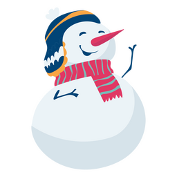 Weihnachtsschal Schneemann PNG-Design