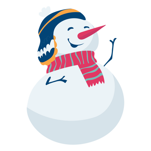 Bufanda navideña muñeco de nieve