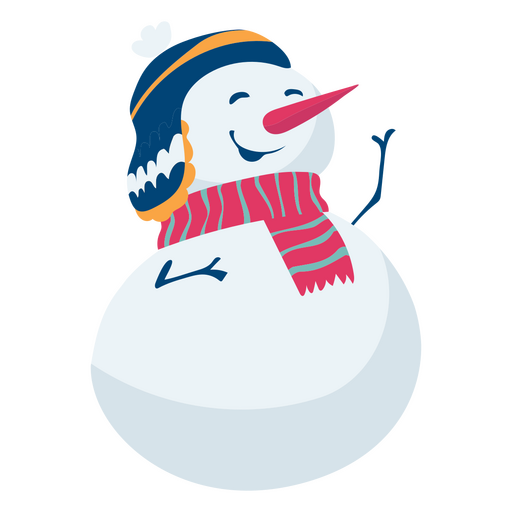 Bufanda navideña muñeco de nieve Diseño PNG