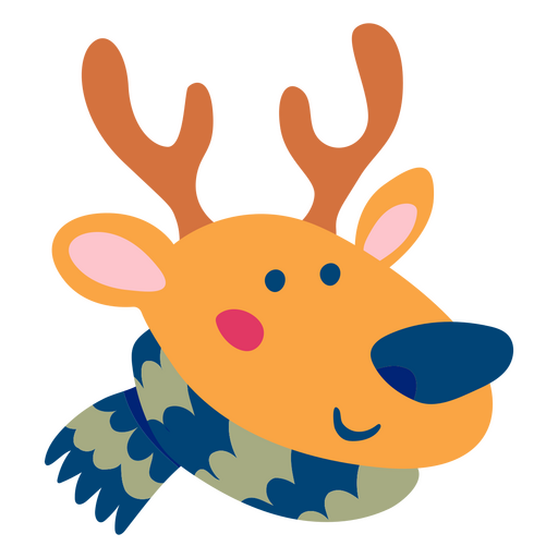 animal de rena de lenço de natal Desenho PNG