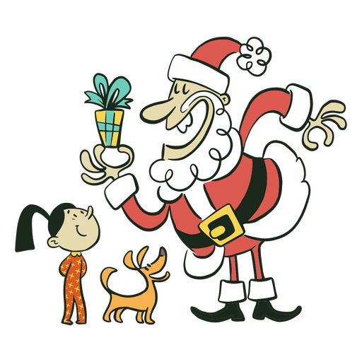 Personagens de crianças de Papai Noel de Natal Desenho PNG