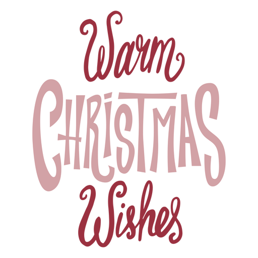 Warme Weihnachtswünsche zitieren Schriftzug PNG-Design