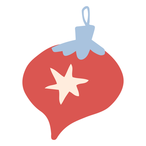 Delicado adorno del árbol de navidad Diseño PNG