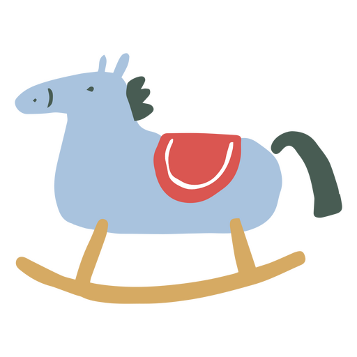 Minimalist rocking horse icon PNG Design
