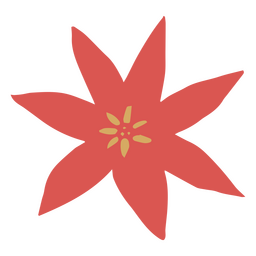 Minimalistische rote Blumenikone PNG-Design