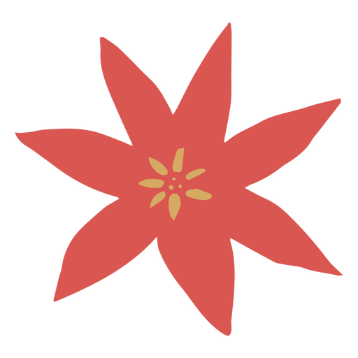 ícone de flor vermelha minimalista Desenho PNG