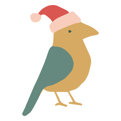 Minimalistische Ikone des Weihnachtsvogels PNG-Design