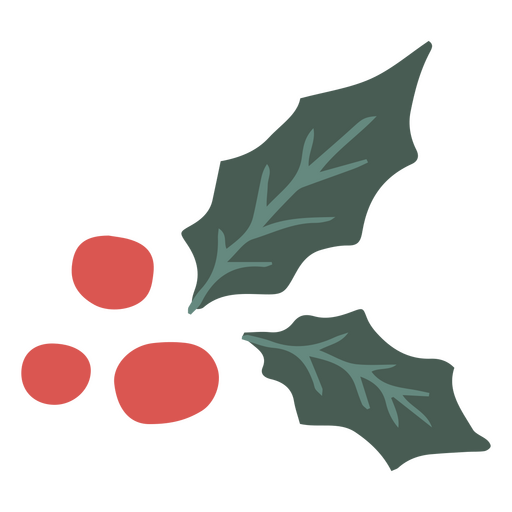 Mistletoe minimalist christmas icon PNG Design