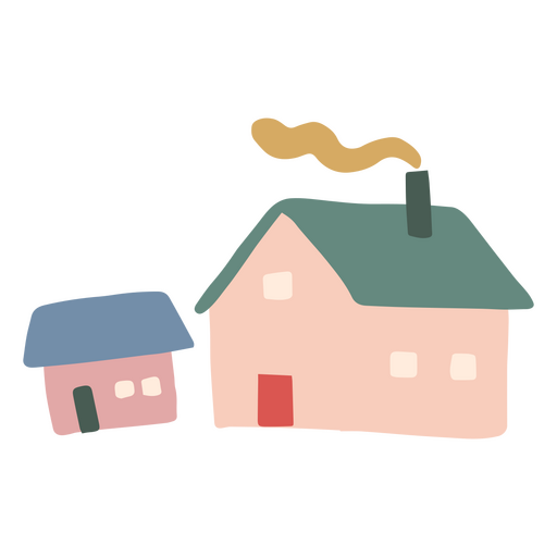 Ícone de casas minimalistas fofas Desenho PNG