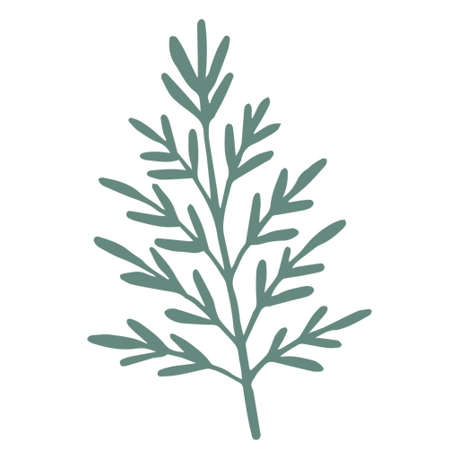 Minimalistische Pflanzenzweig-Ikone PNG-Design