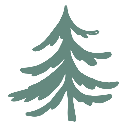 Minimalist christmas tree icon PNG Design