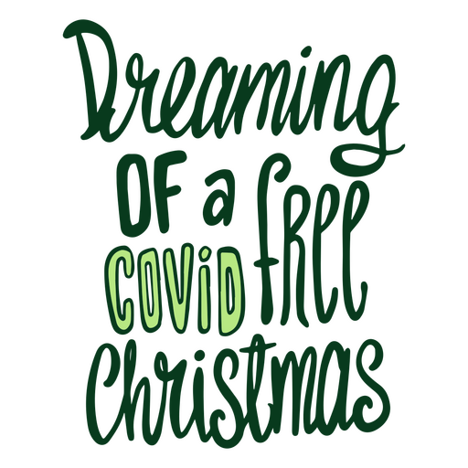 Covid-freier Weihnachtszitat-Schriftzug PNG-Design