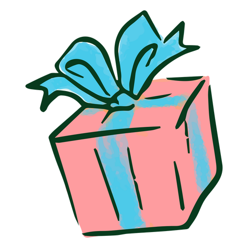 Cute gift icon PNG Design