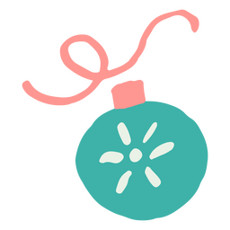 Ornamento de decoração de árvore plana de natal Desenho PNG