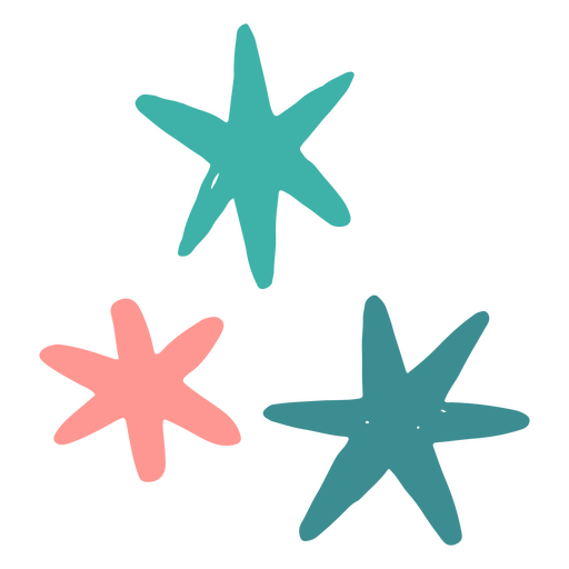 Trio de estrelas desenhadas à mão Desenho PNG