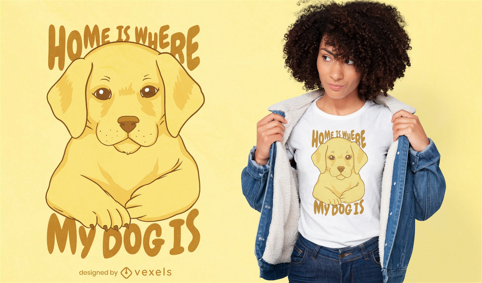 Cute dog home quote t-shirt design