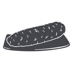Ícone de silhueta de comida simples de outono de ação de Graças Desenho PNG